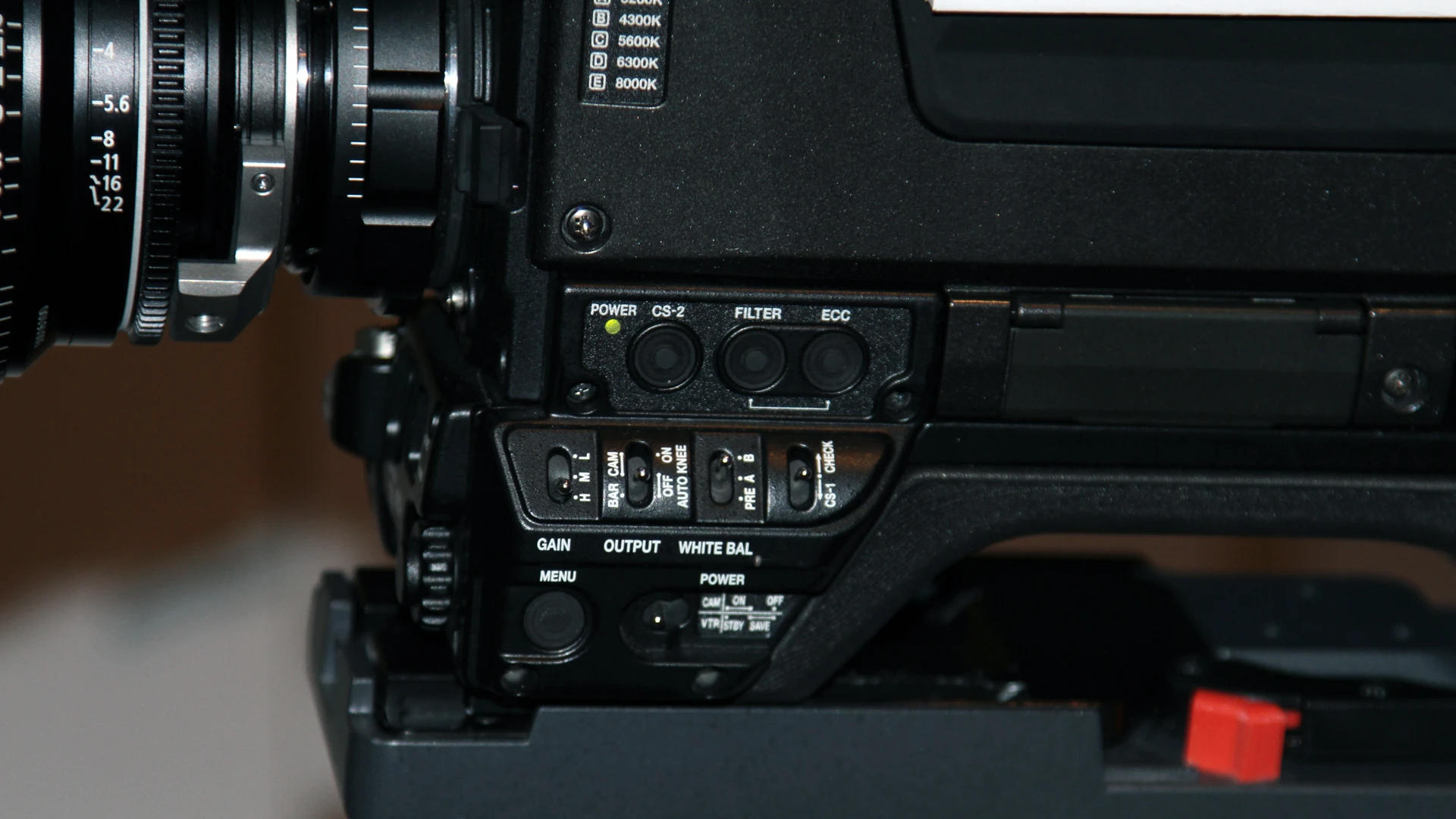 The camera head of the 8K portable camera system in display by NHK