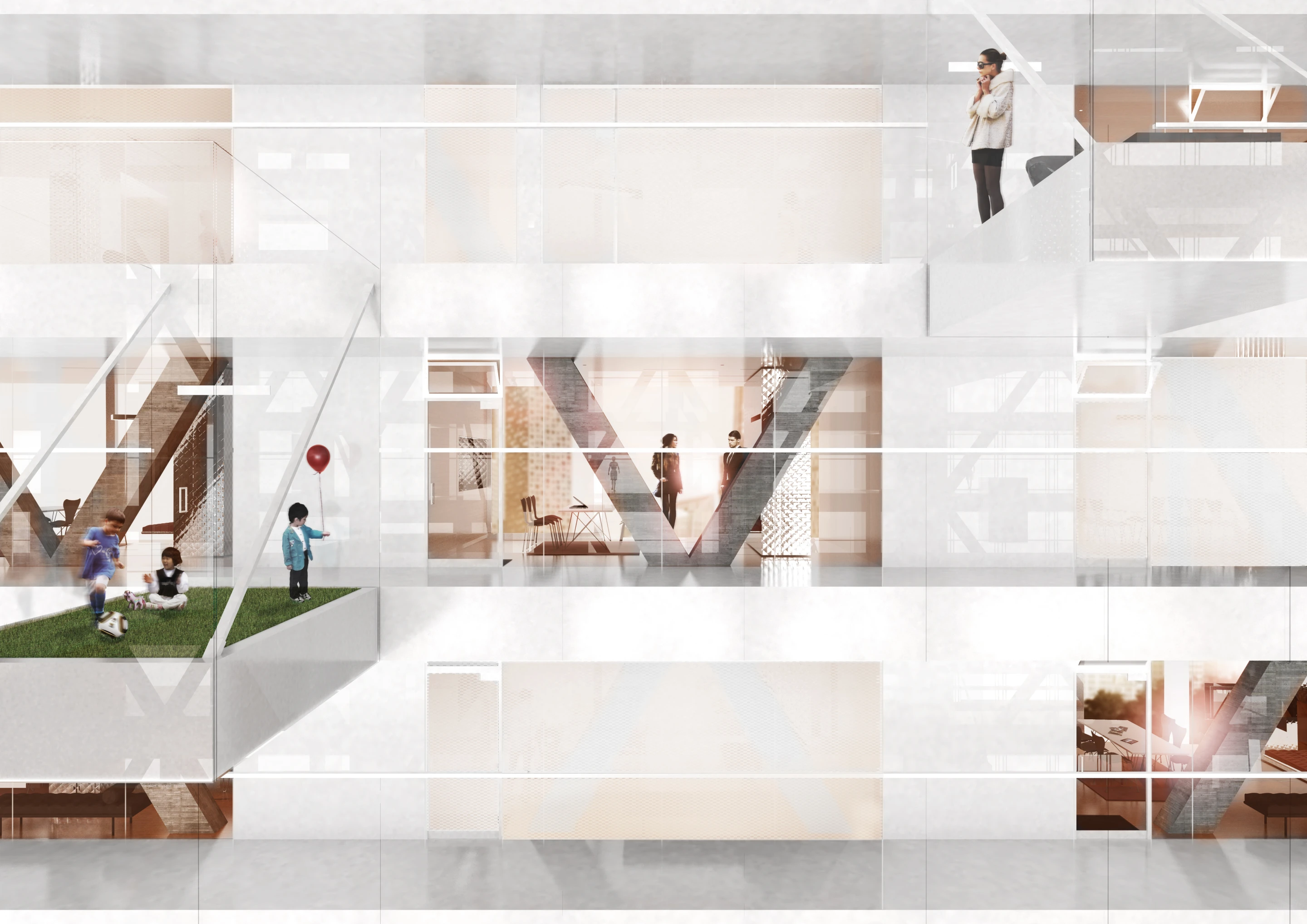 Central to the R6 concept is the claim that its unique, hollow, almost pulled-apart layout lends its compact apartments "generous views, daylight, and cross-ventilation," compensating for their modest size
