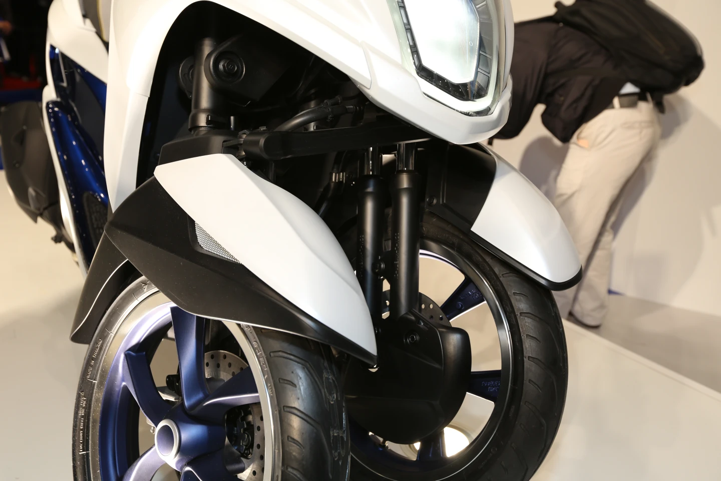 Yamaha has not revealed specifics about the suspension or tilting mechanism