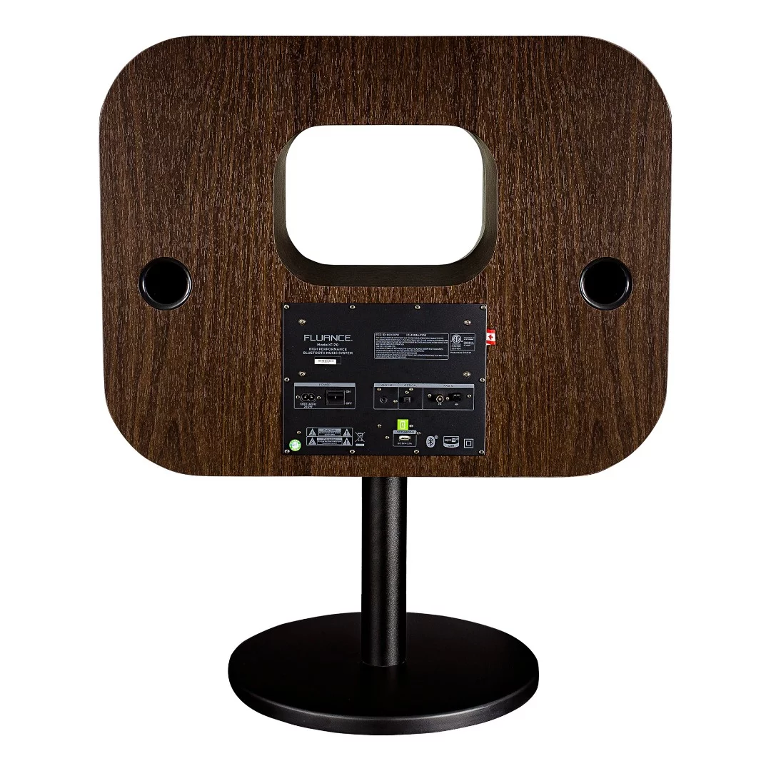 There's bass porting to the rear, and cabling options including a 3.5 mm aux input and an optical input for connecting to a TV