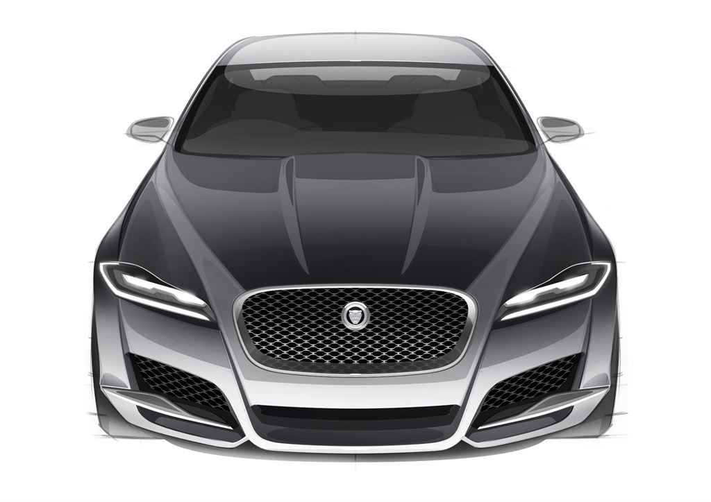 The 2016 Jaguar XF front view