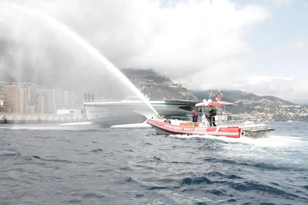 The TURANOR PlanetSolar, as it enters Monaco's Hercule Harbor