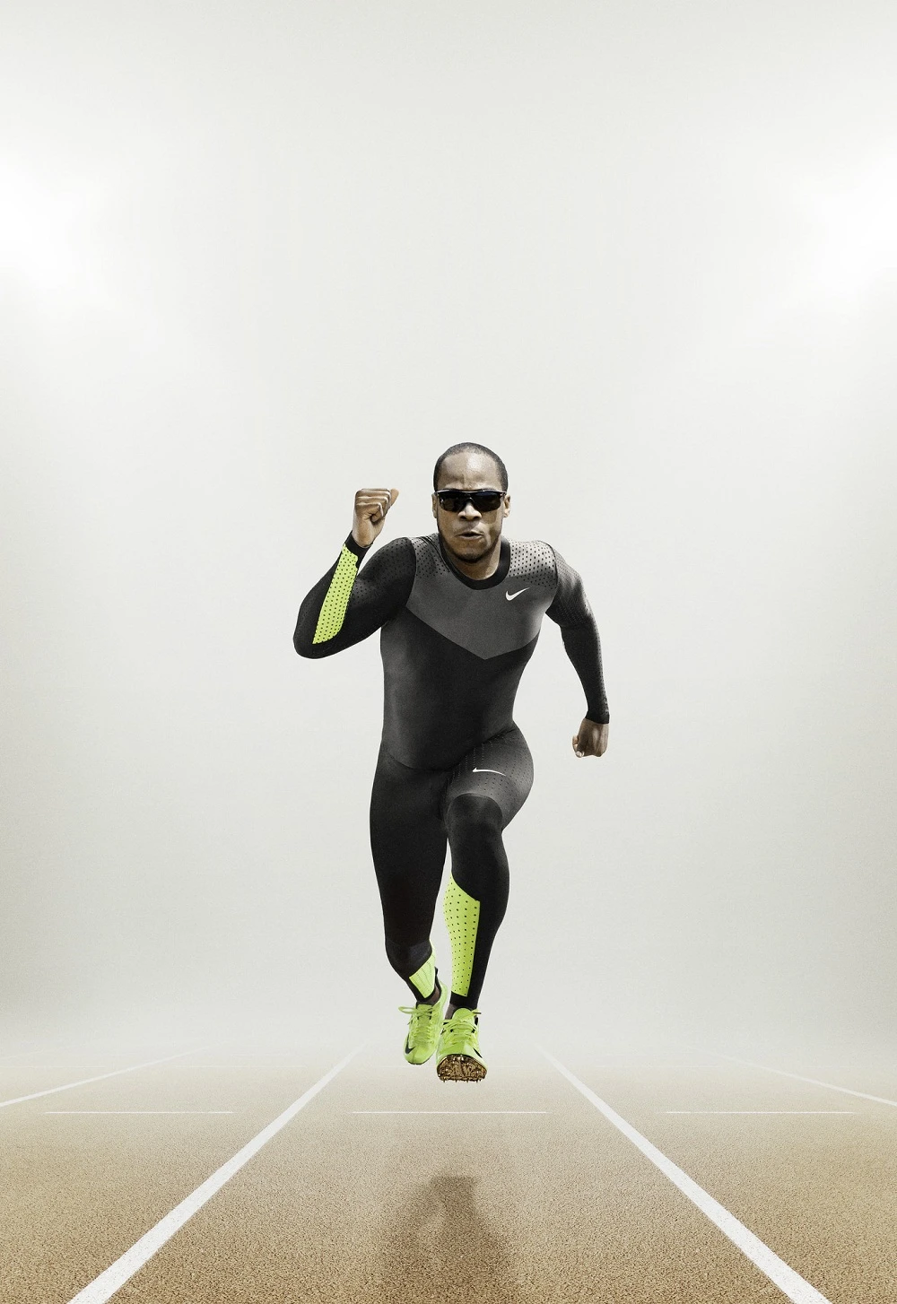 The Nike Pro TurboSpeed track uniform in action