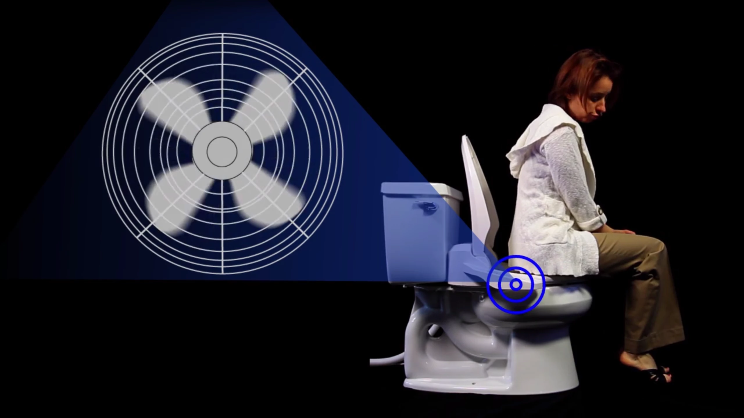 The Fresh Air Plus toilet seat whisks odors away through a dedicated tube