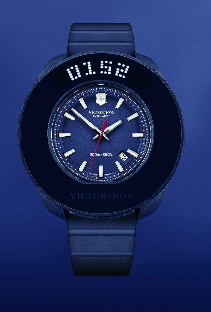 The Cybertool connects to a smartphone and brings digital features to the Swiss Army watch