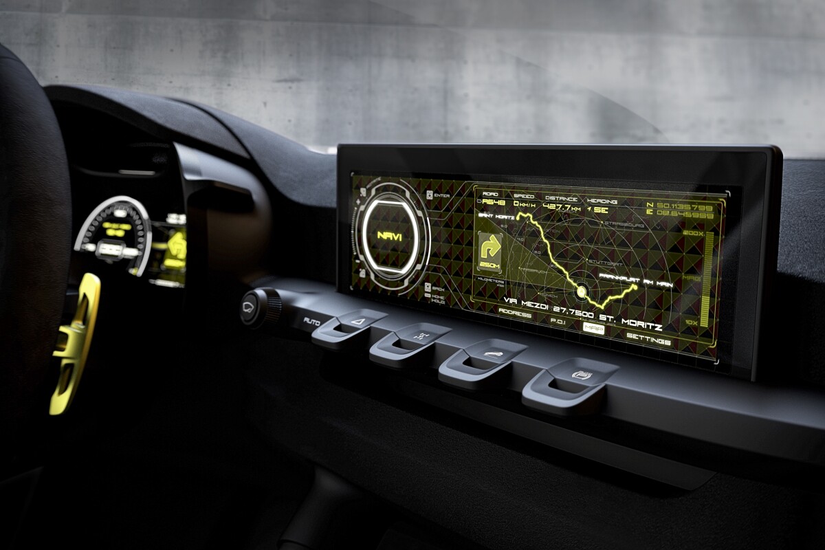 The Niro uses a widescreen infotainment display