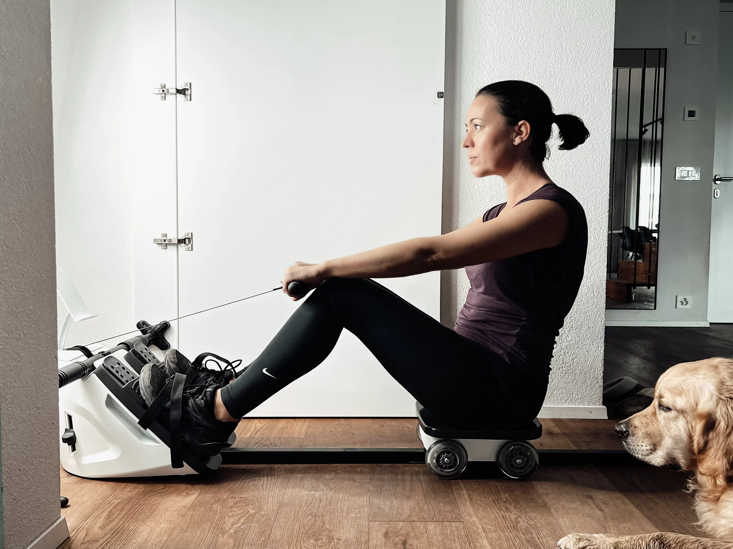 The RowBro rowing machine can be used by people weighing up to 120 kg (256 lb), and who are no more than 6.6 ft tall (201 cm)