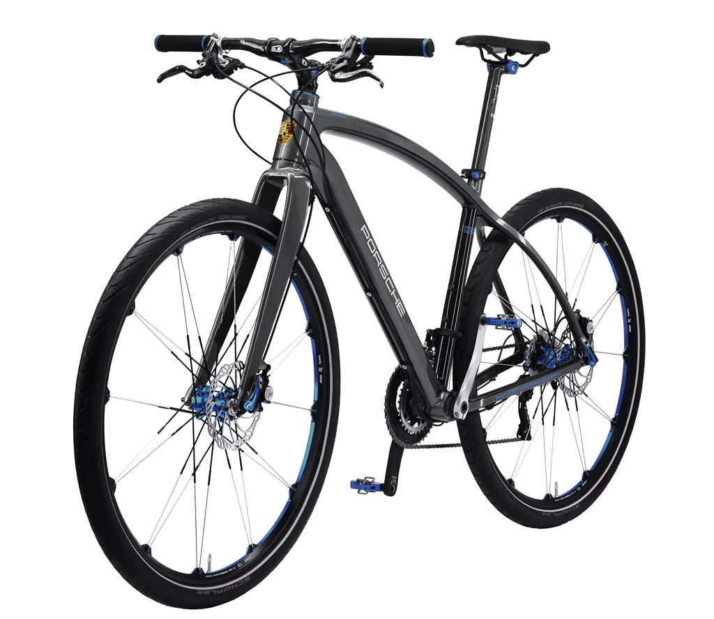 The Porsche Bike RS features carbon fiber construction