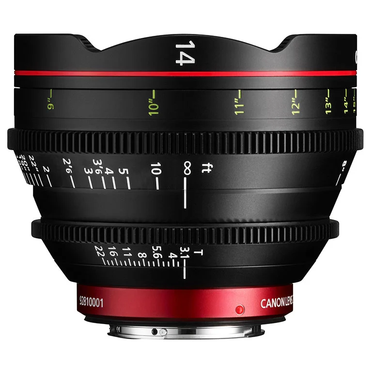 Canon CN-E 14mm T3.1 L mm cinema lens