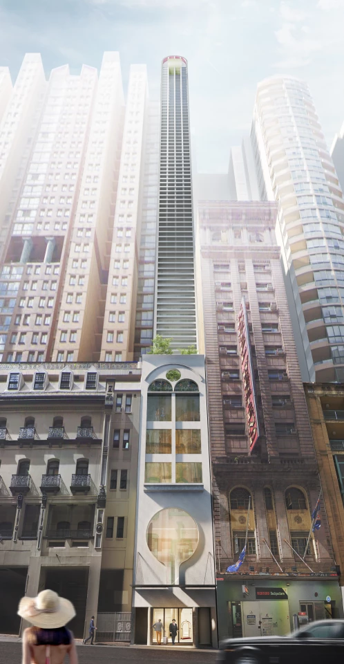 The Pencil Tower Hotel would serve as a boutique hotel and host six rooms per floor
