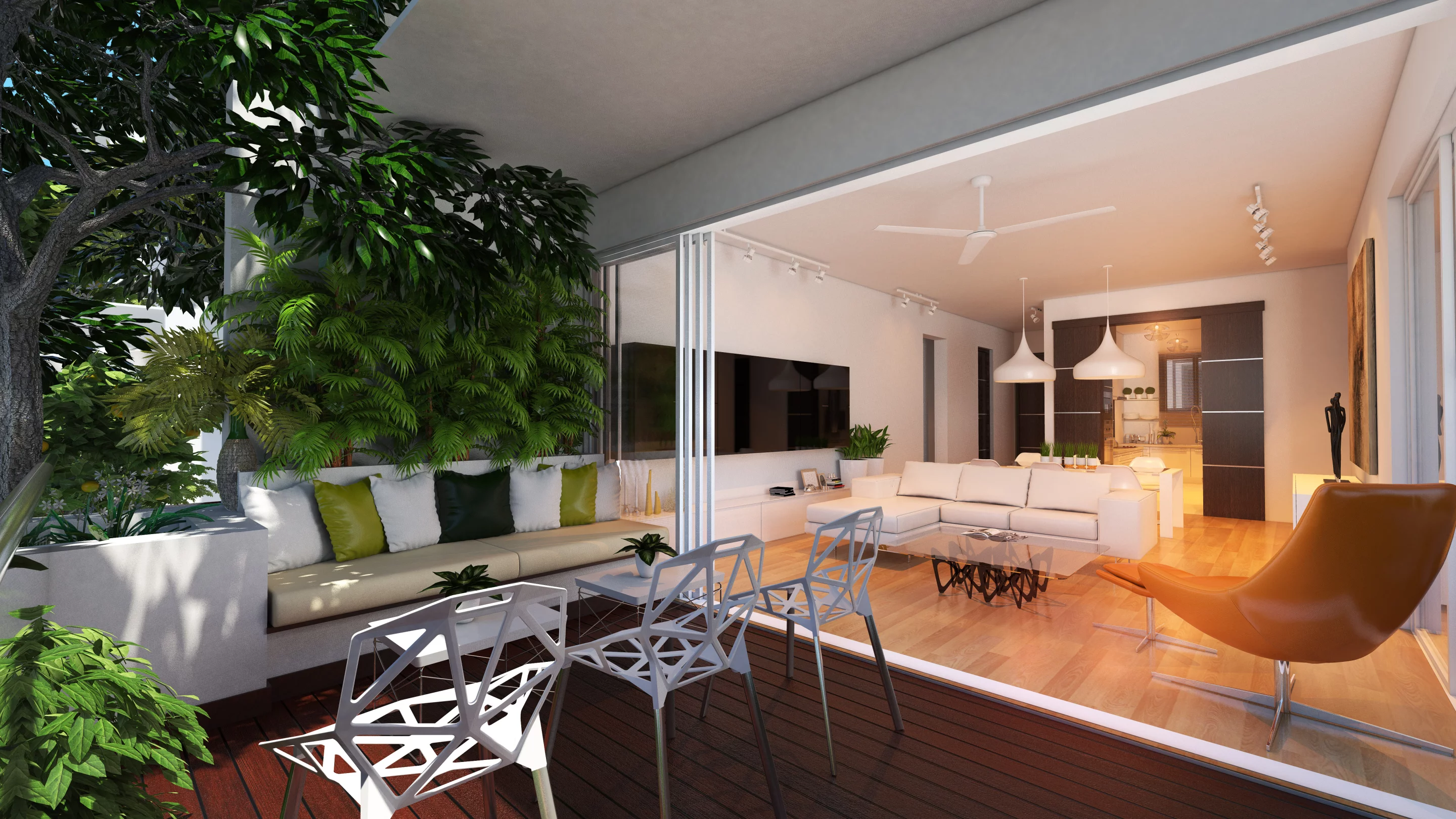 Each apartment will have 2300 square-feet (213.68 sq m) of floor space