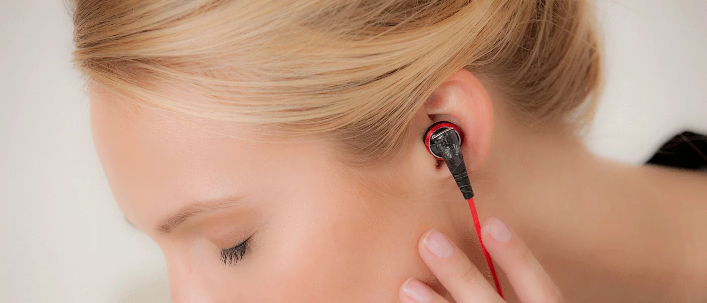 The MS 200s grip on the ear slightly to help keep the earphones in place