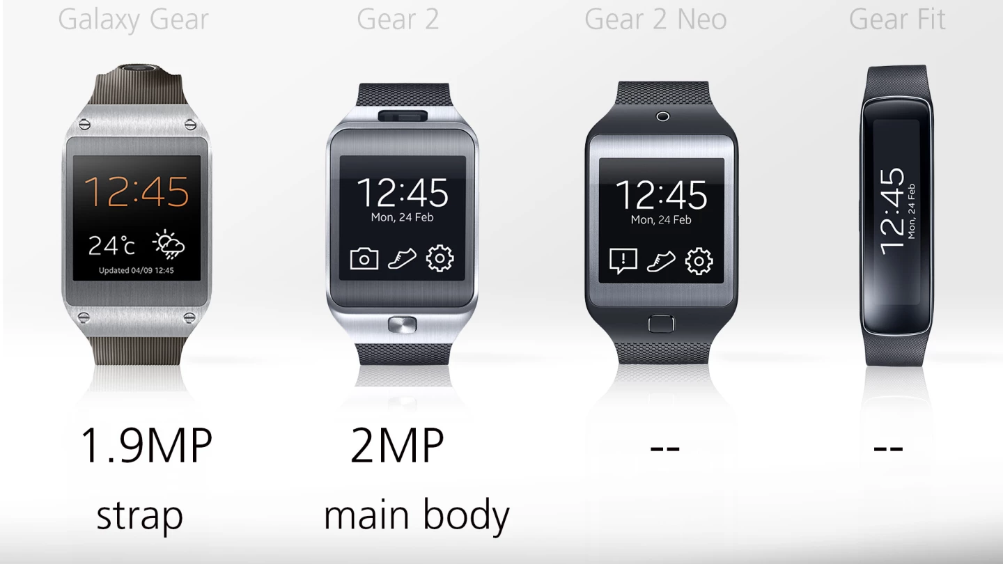 The Gear 2's camera is now located in its main body