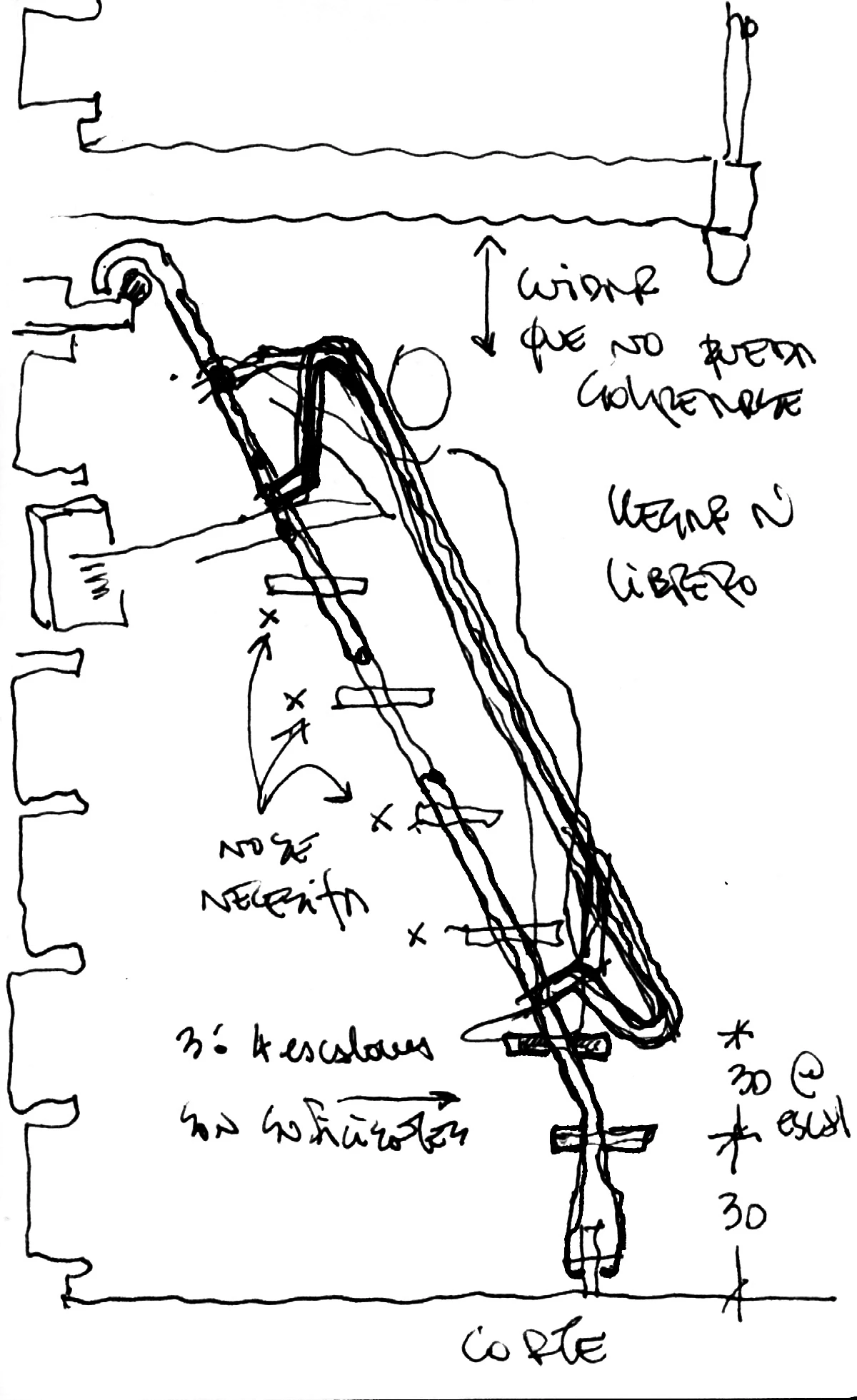 Castro Leal Library design sketch
