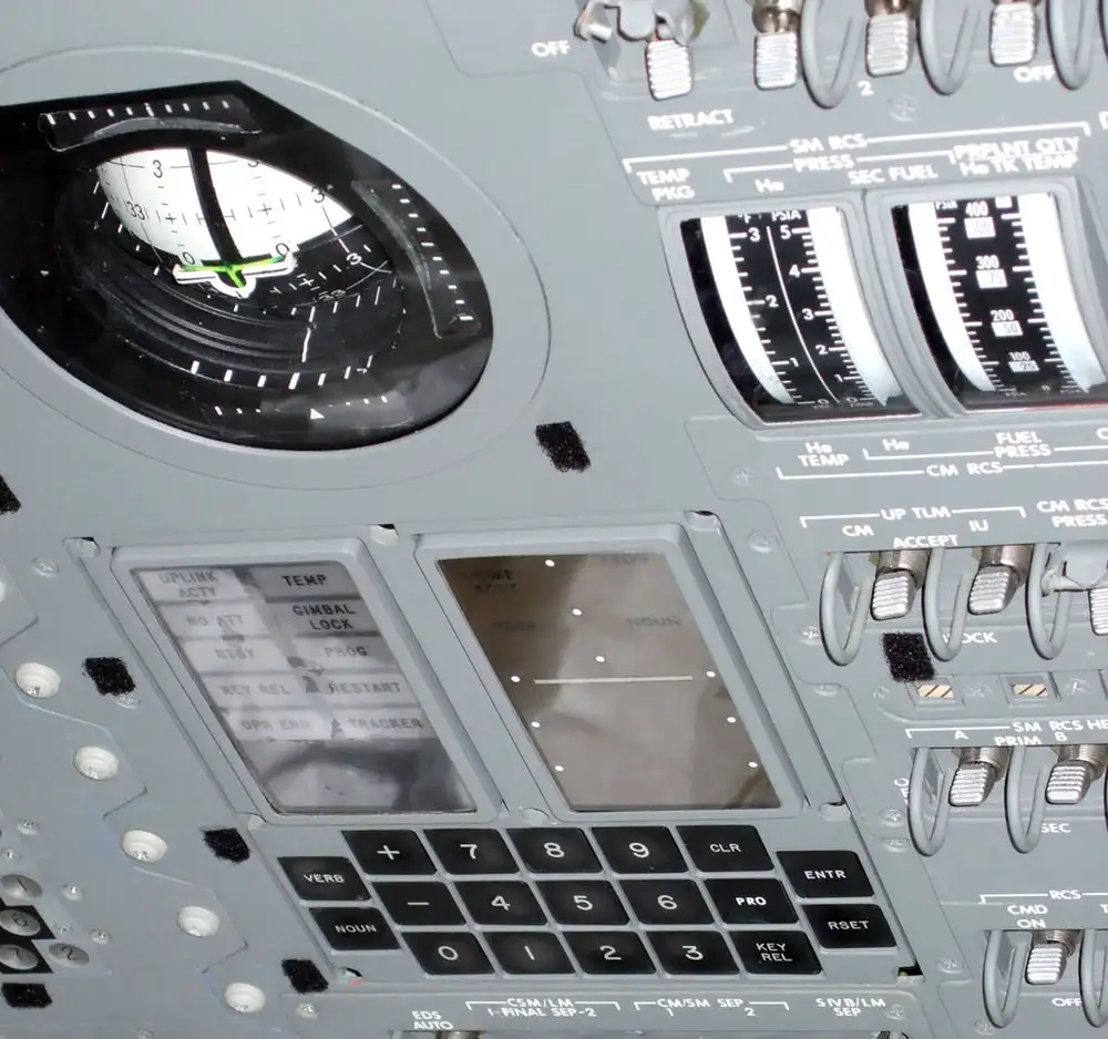 The DSKY on the Command Module control panel