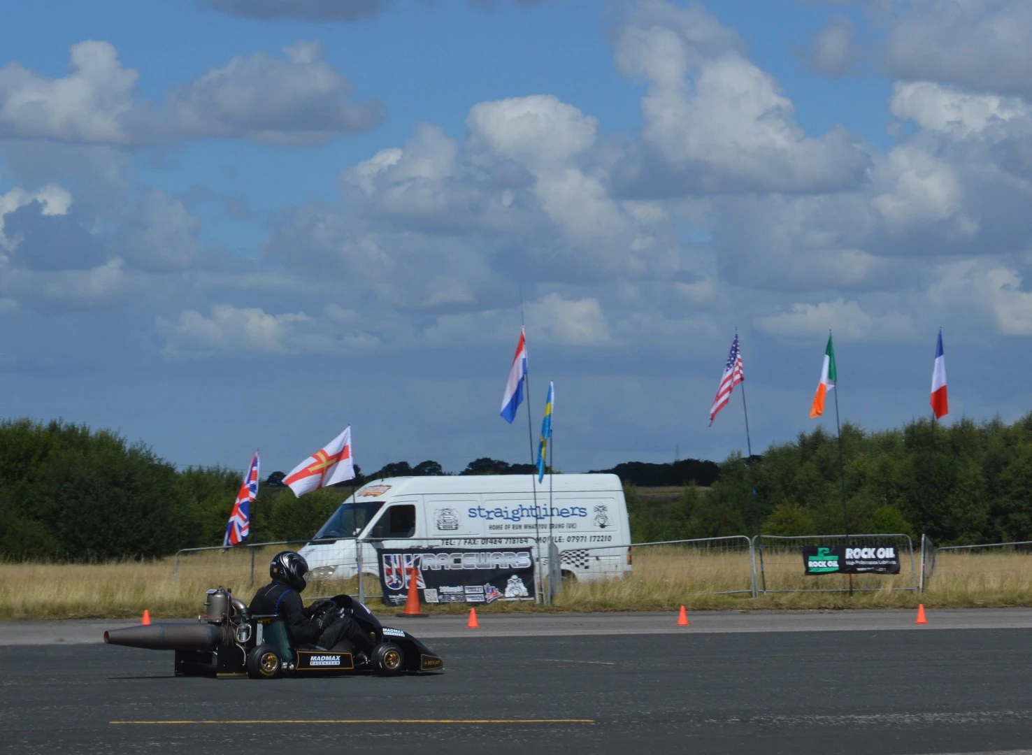 Martyn Green riding MadMax Race Team's Turbine Jet Kart