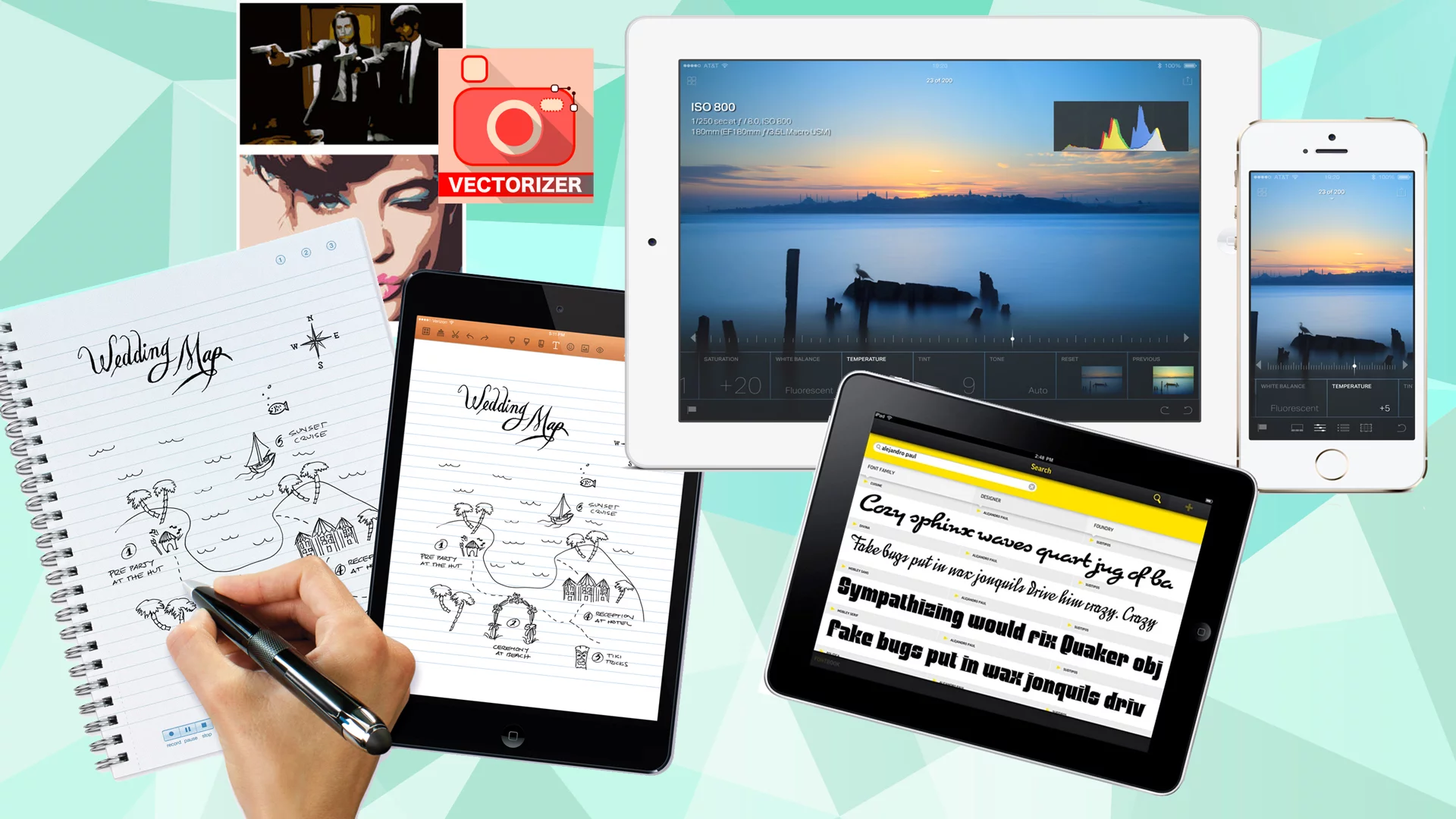 New Atlas rounds up four of the best iPhone or iPad apps for graphic designers