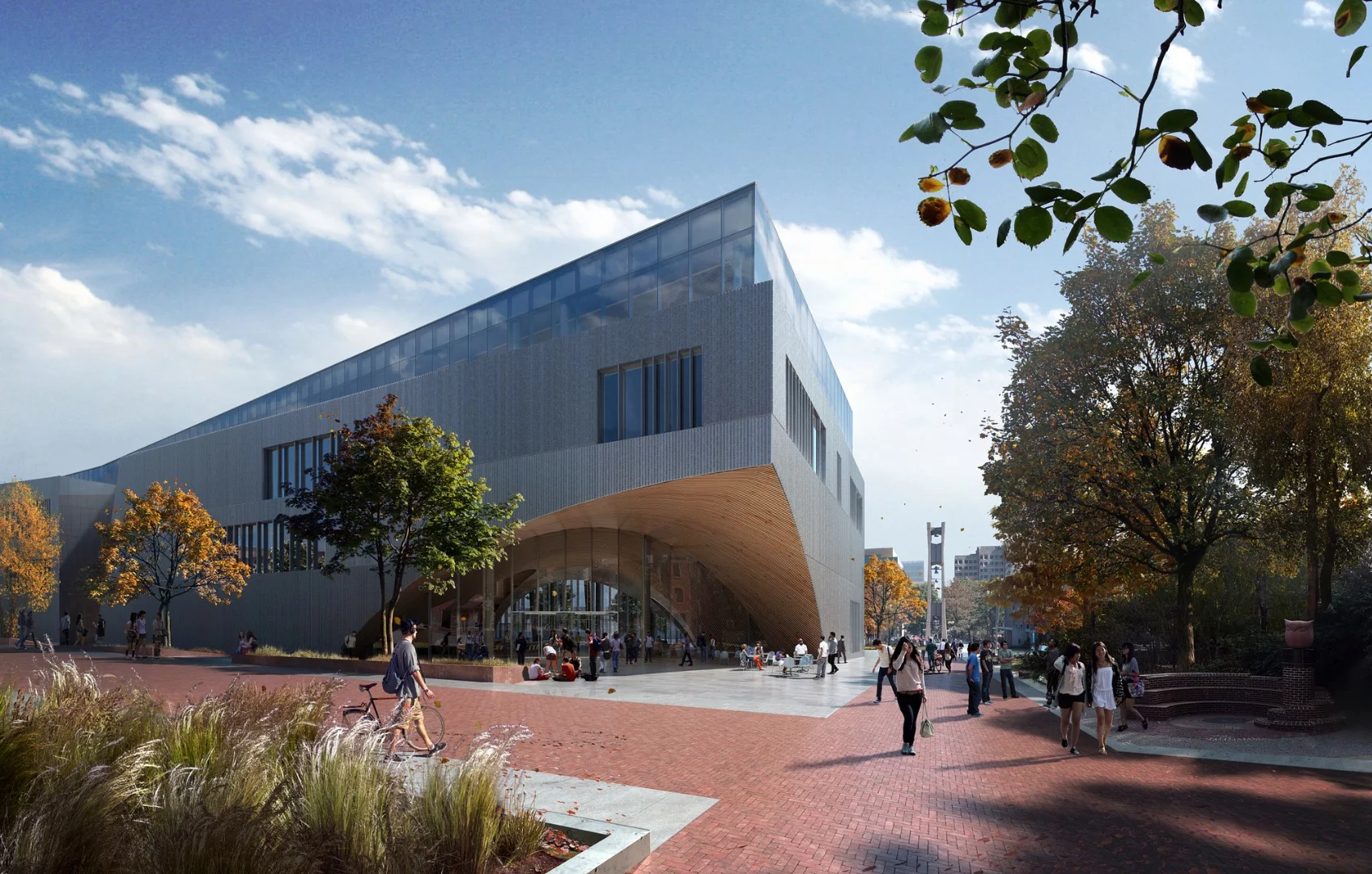 Snøhetta plans a light-filled reading room that provides access to the library's green roof, which will feature a terrace and seating