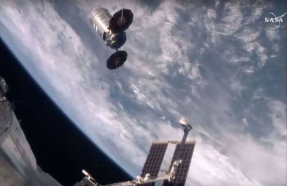 The S.S. Deke Slayton II disembarks from the ISS