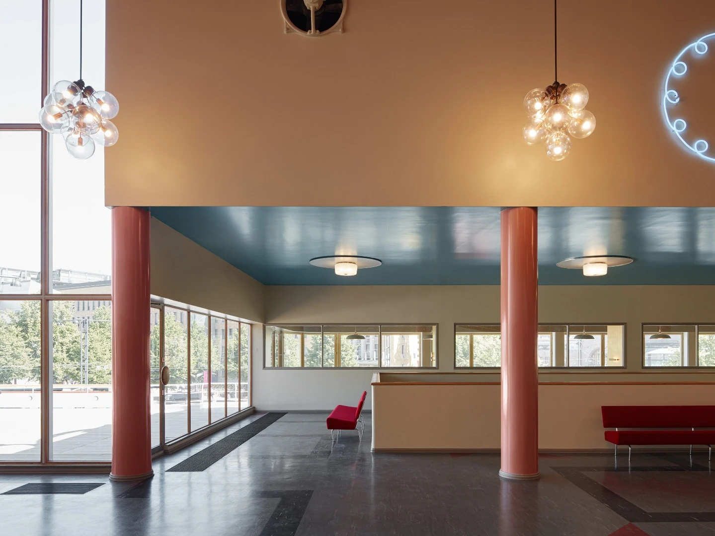 Interior of the brand new Amos Rex contemporary art museum for Helsinki