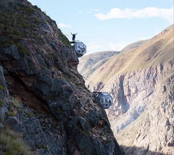 For people who don't want to climb, there's additionally an option of getting to the suites via a combination of hiking trails and a zip-line network