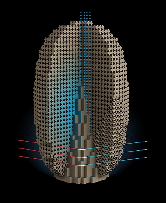 The 3D-printed sand Microclimates cool using evaporative cooling