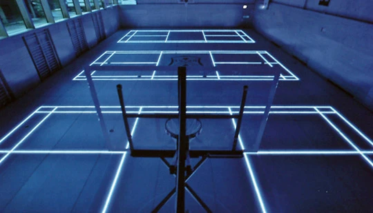 The Tron style ASB GlassFloor basketball court