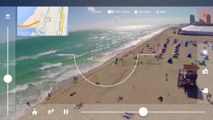 Users are able to watch live streaming video from the PhoneDrone's phone camera, if using another mobile device to control it