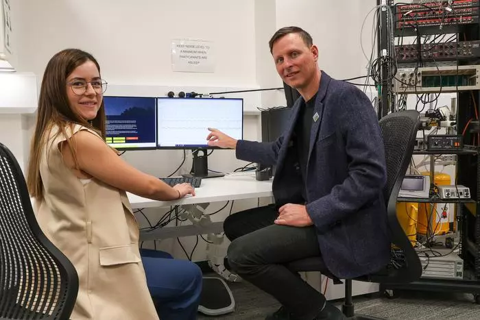 Dr Lucia Pinilla and Professor Danny Eckert, sleep experts at the Adelaide Institute for Sleep Health and FHMRI Sleep Health, College of Medicine and Public Health, Flinders University