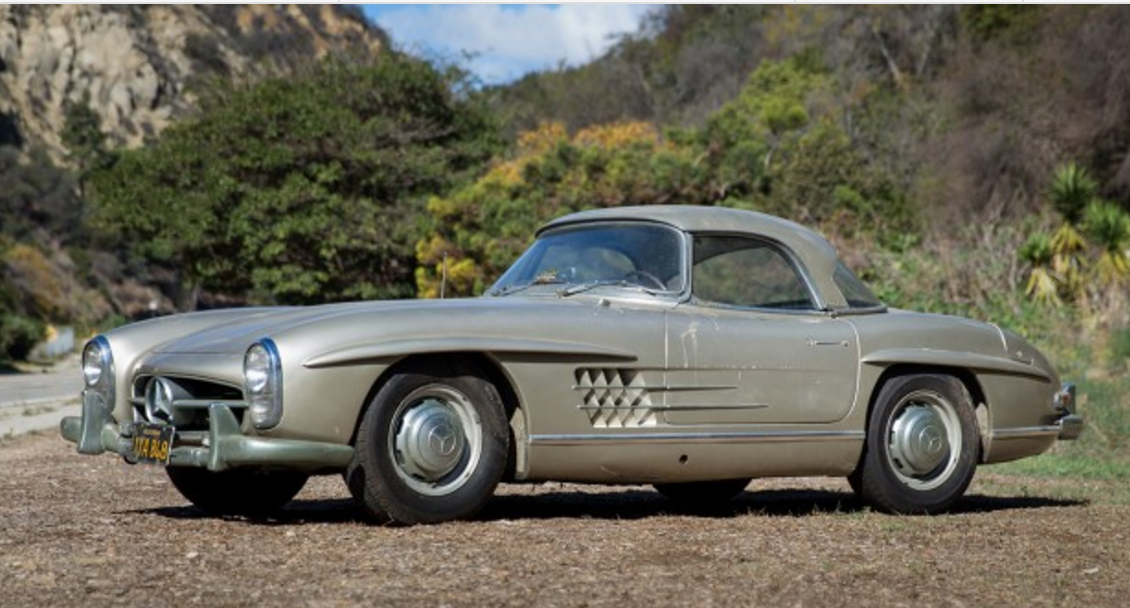 This 1957 Mercedes-Benz 300 SL Roadster has an estimated price of $900,000 to $1,100,000