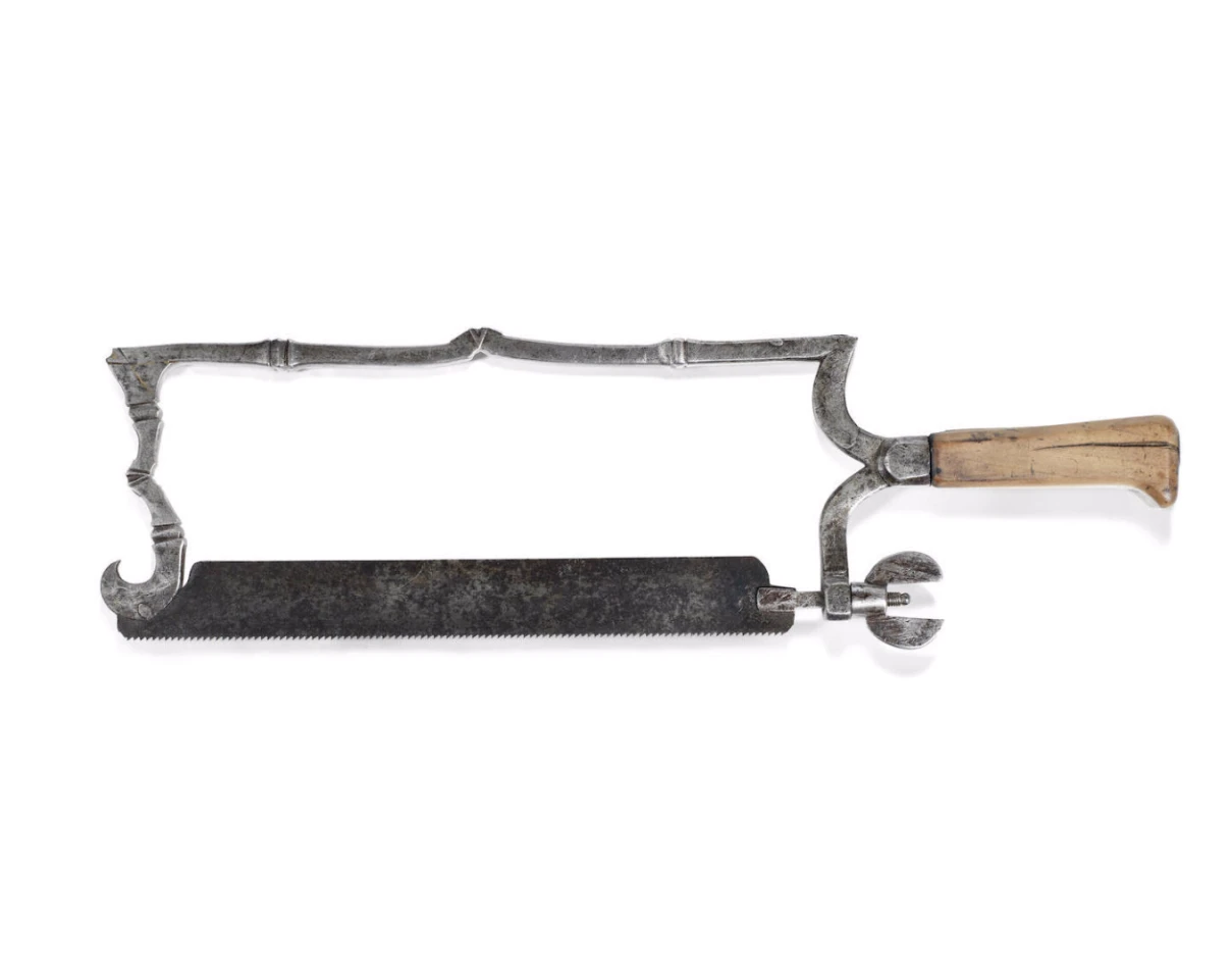 This European amputating saw from the early 18th century is expected to sell for at least US$760