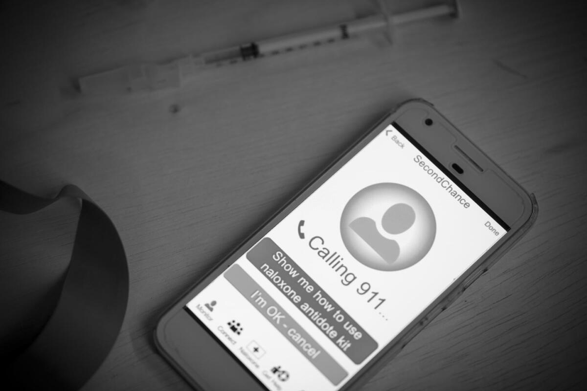 The app will contact emergency services if an overdose is detected