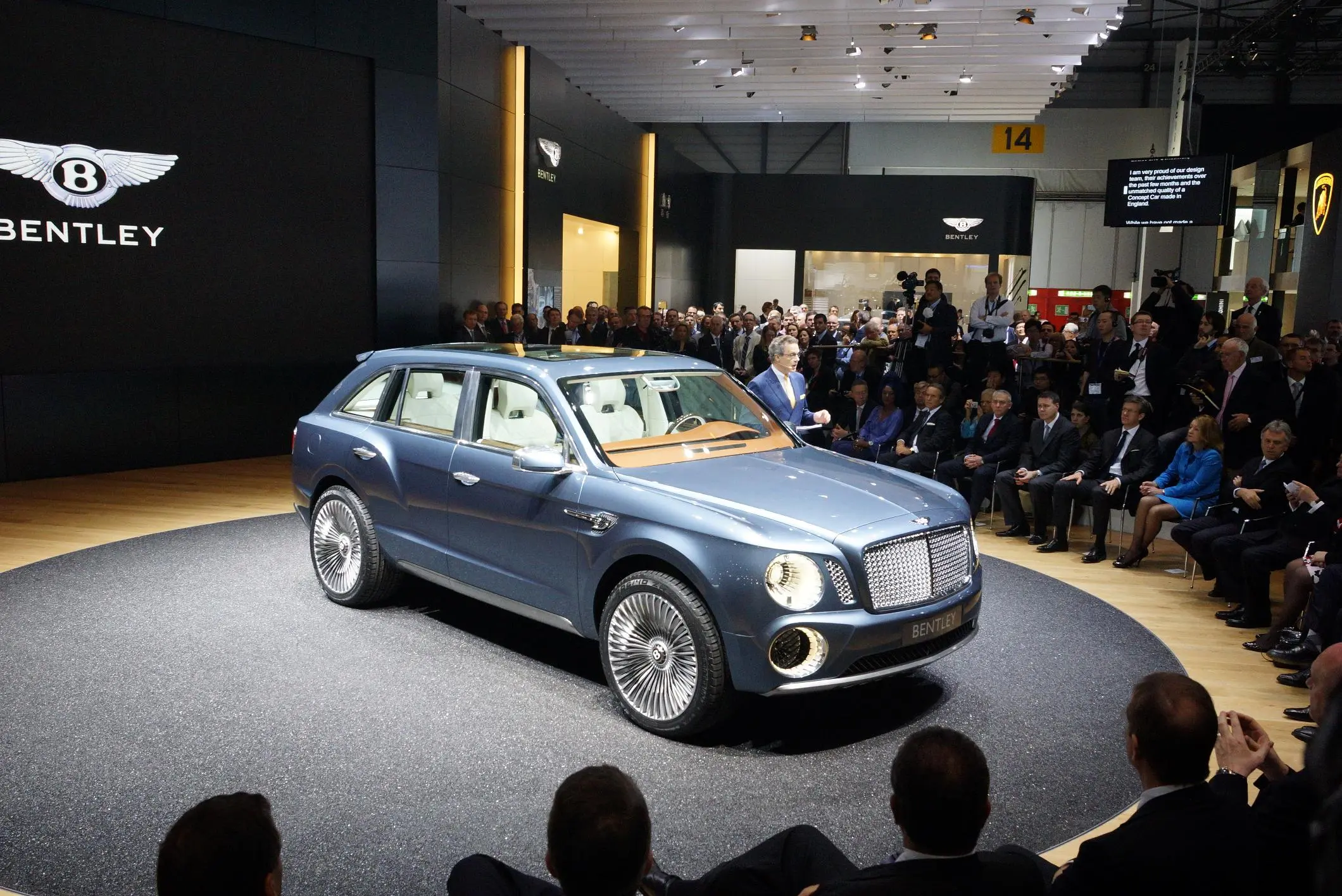 The Bentley EXP 9 F at the Geneva Show