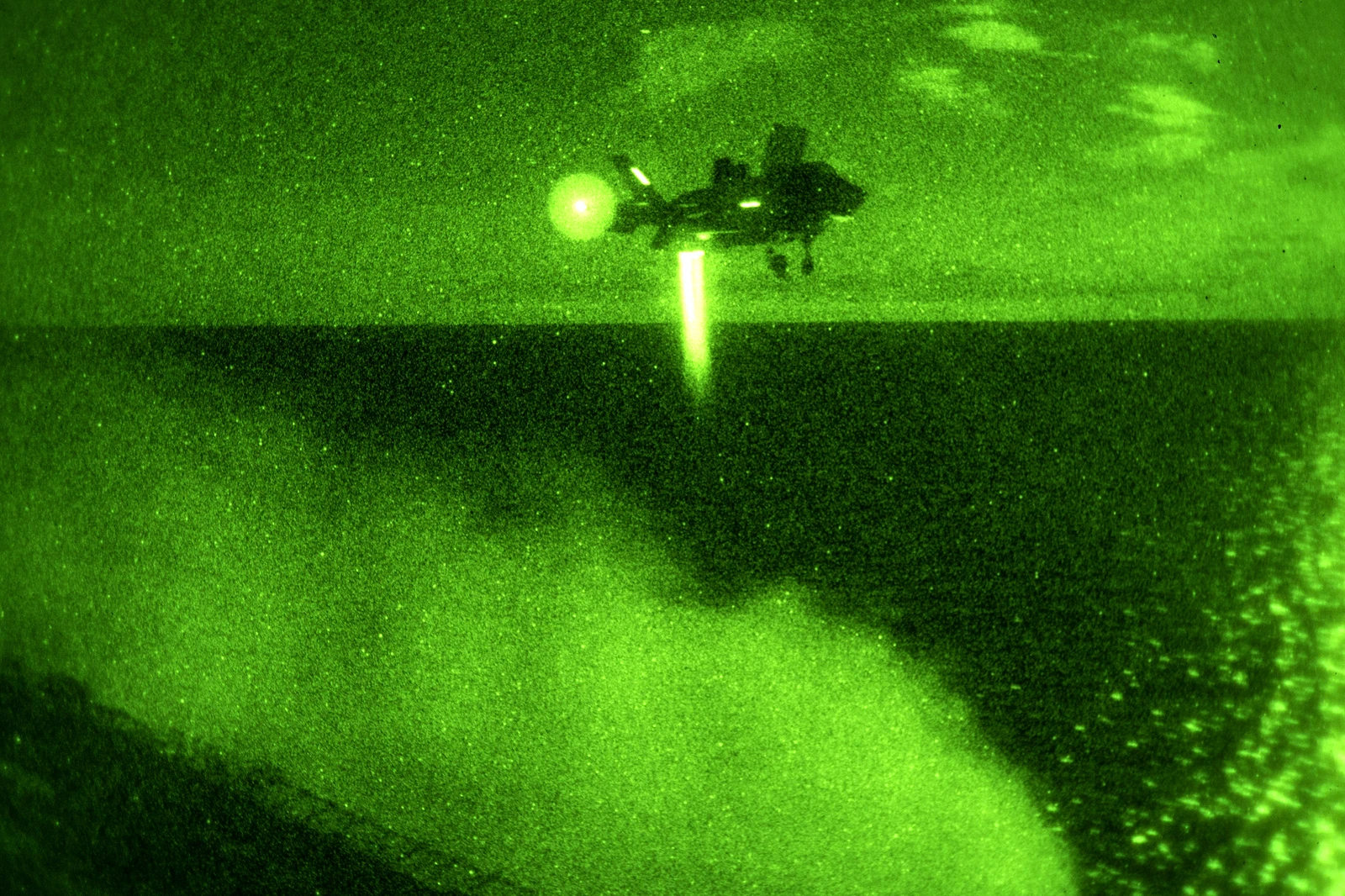 The F-35B's first night-time at sea vertical landing (Photo: Lockheed Martin)