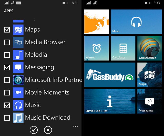 Apps Corner lets you select only apps you want others to use