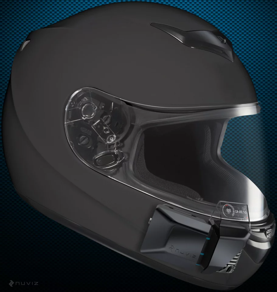 Ride:HUD can reportedly be attached to most full-face helmets