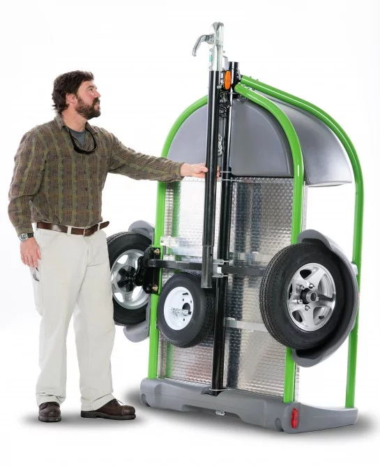 The GO-Easy stands up for easy storage