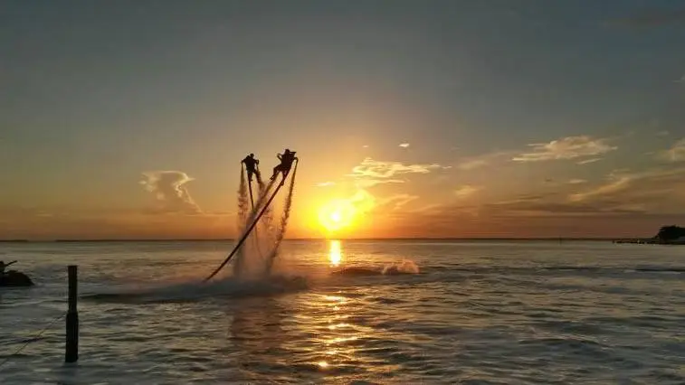 Sunset off the coast of Cancun