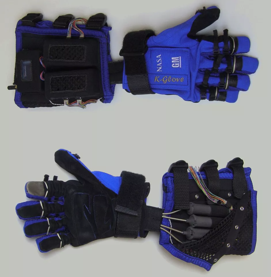 Top and bottom views of the Robo-Glove