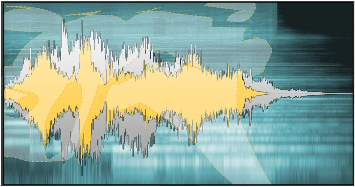 The main window offers either a standard sound waveform representation of the chosen audio or a spectral representation of the signal