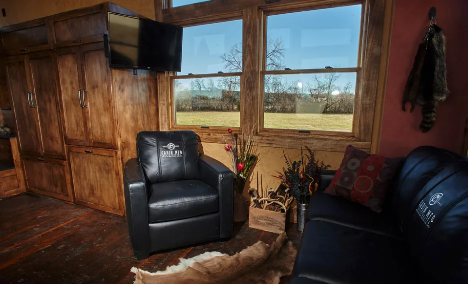 The lounge area