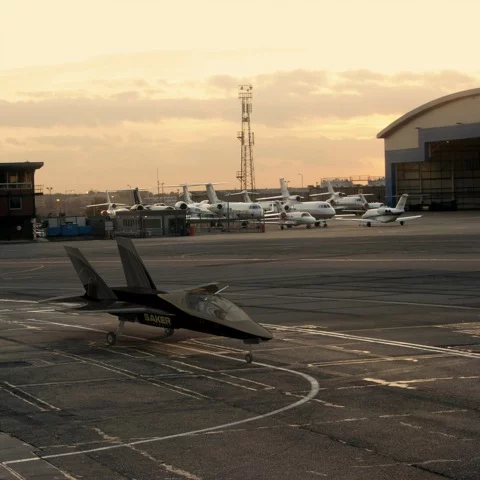 The Saker S-1 on the tarmac