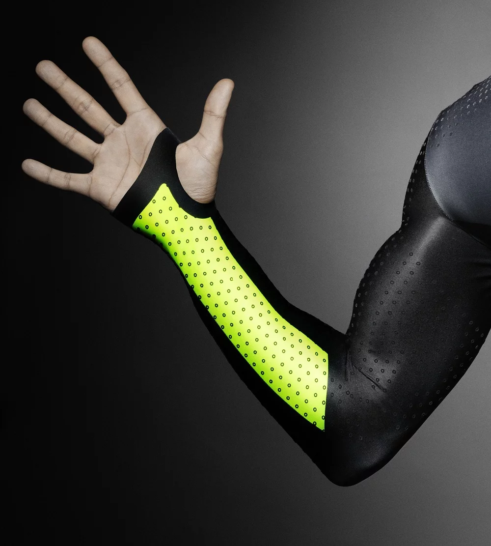 The Nike Pro TurboSpeed features golf ball-inspired dimples - Forearm detail