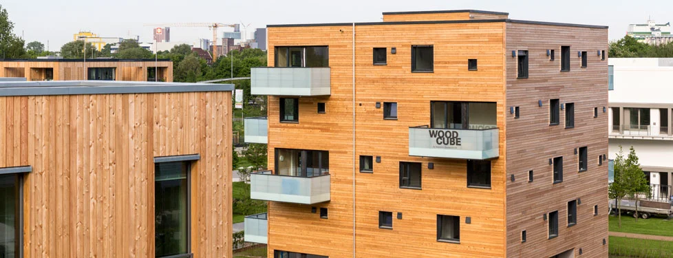 The building is part of the Smart Material Houses exhibit (Photo: IBA Hamburg)