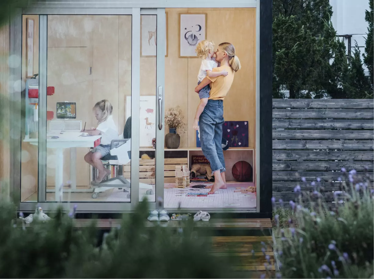 The Pod can be used as an extra room for differing needs, such as a study nook