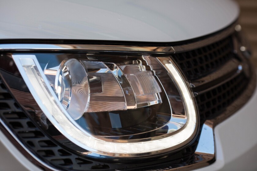 The LED headlamps on the Ignis are a key part of its cutesy looks