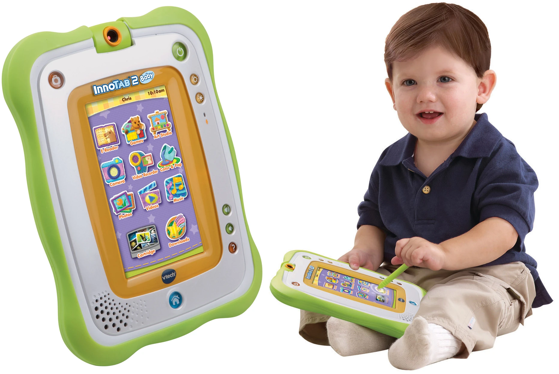 The InnoTab 2 Baby features a baby-friendly design and comes pre-loaded with baby-centric content