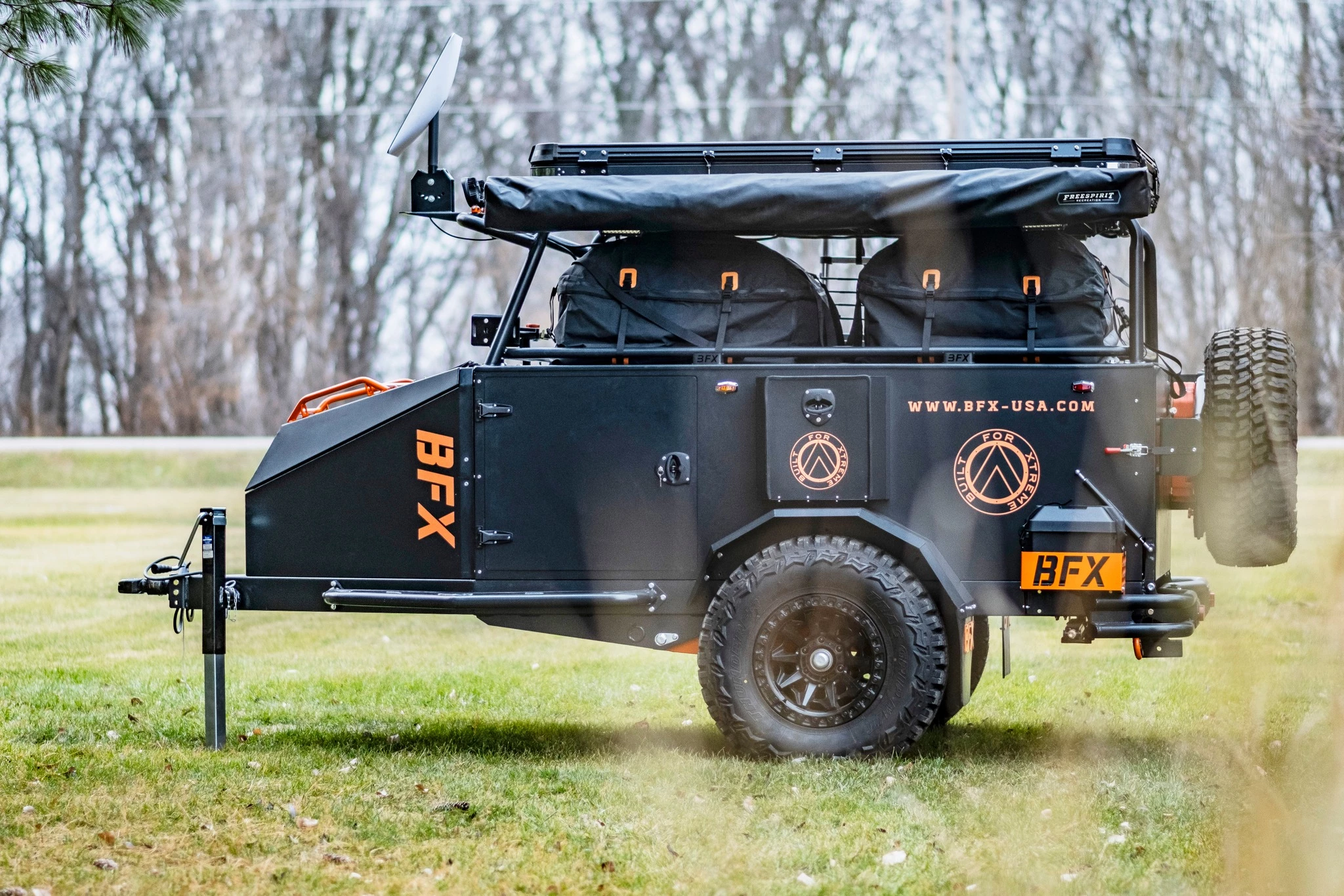 With its top rack, under-rack storage and body loaded with compartments, the BFX trailer is a cargo-hauling wonder
