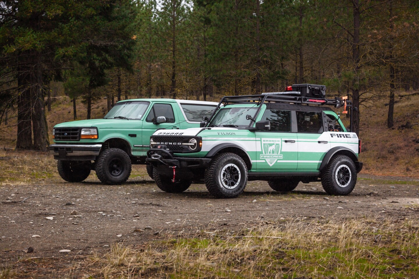 The look and design of the new Bronco Wildland Fire Rig is inspired by USFS Broncos of the past