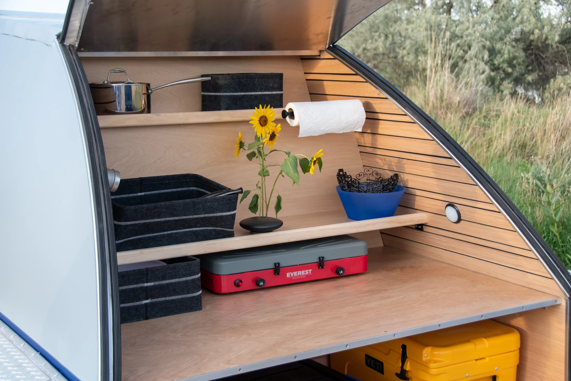 Galley packed up and ready to roll out to the next campsite